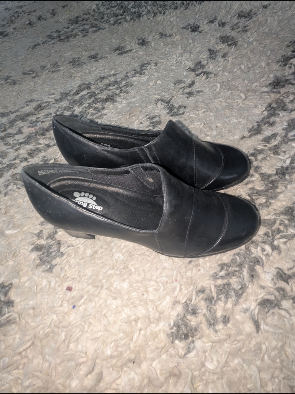 Spring Step Black Slip-On Low Heel Pumps